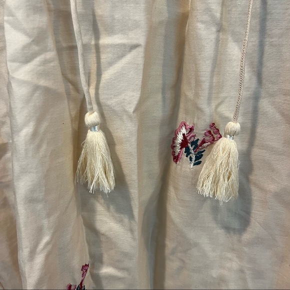 NWT Tularosa Women's XS Cream Blythe Mini Dress Cream Pink Embroidered - Picture 9 of 16